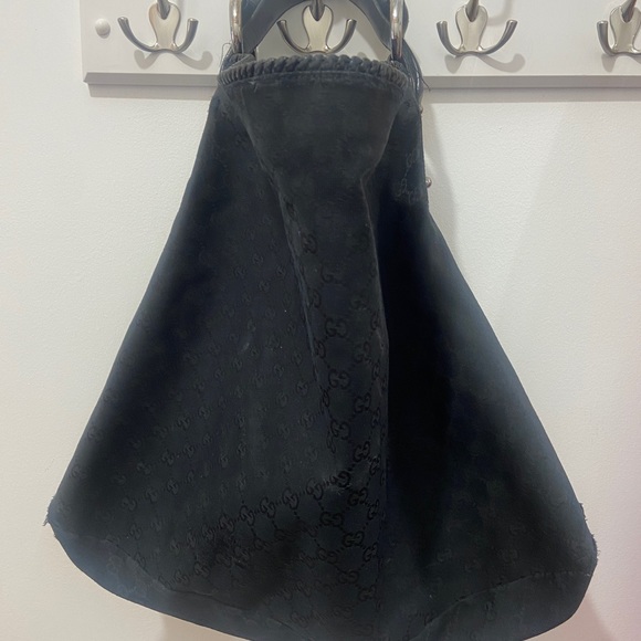 GUCCI Canvas Monogram Large Horse bit Hobo - Picture 2 of 10